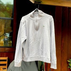 Lacoste Quarterzip, gray, size: small